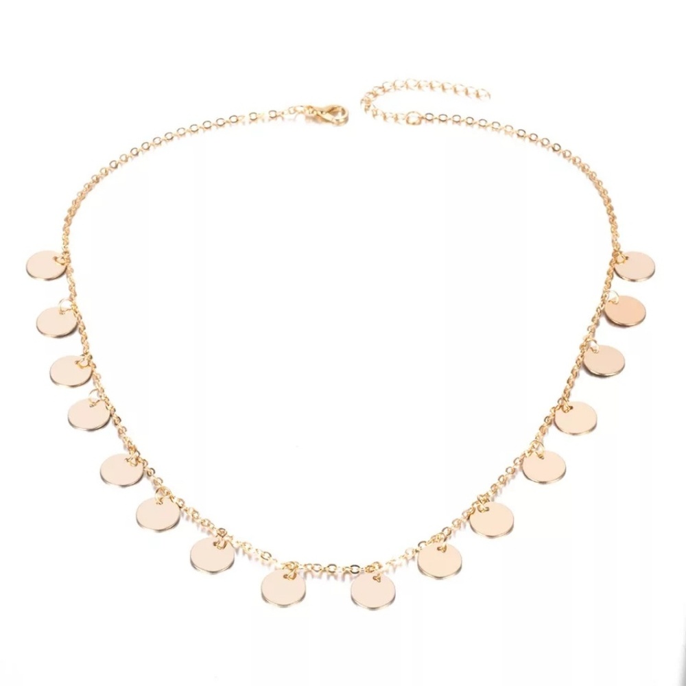 5 for $25 Medallion Choker Statement Necklace - Picture 3 of 5